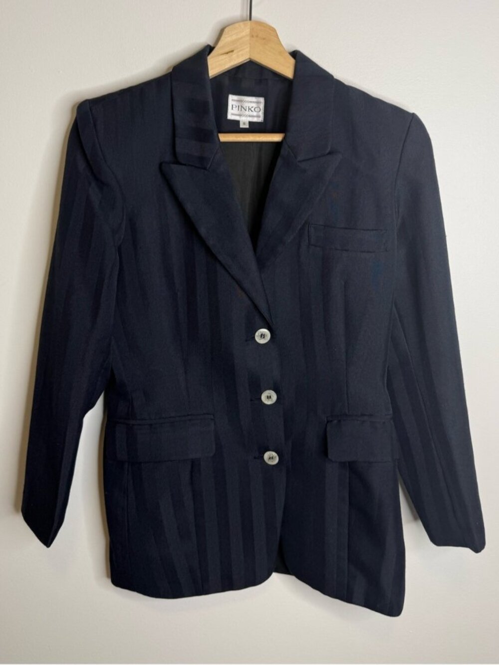 Pinko Blue Pinstripe Suit Jacket blazer size small